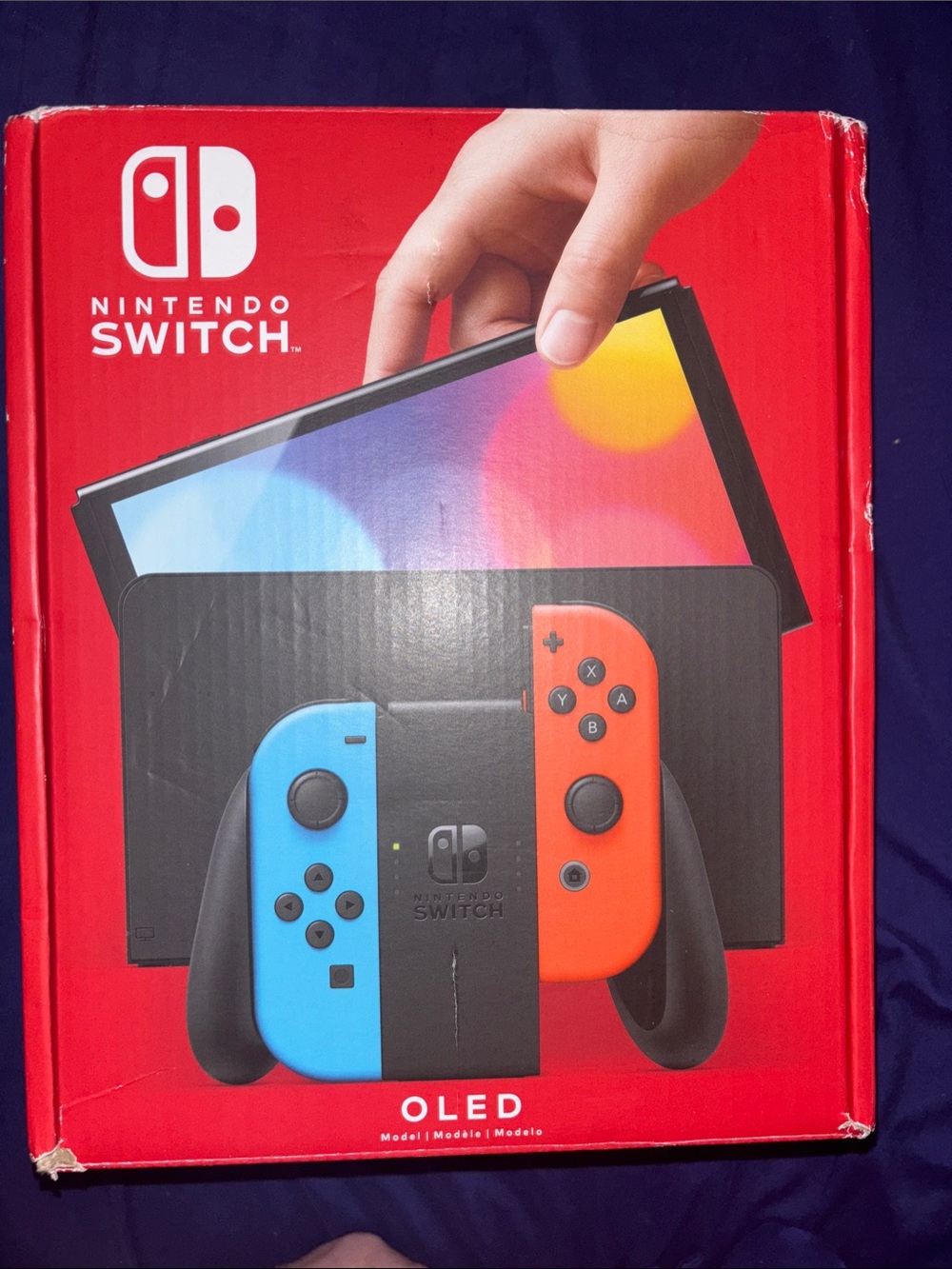 Nintendo Switch OLED Console with Blue & Red Joy-Con